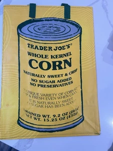 Trader Joe's seltene wiederverwendbare Einkaufstasche Spezialität Mais Lebensmittelgeschäft neu mit Etikett - Bild 1 von 5