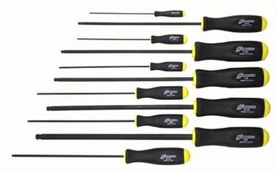 Bondhus 11pc Balldriver Screwdriver Set 5/64–3/8" Long Arm ProGuard Finish 10737 - Image 1 of 2