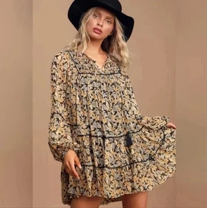 Free People Swinging Sheer Floral Dress- Small - Picture 1 of 8