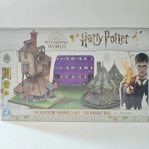 Harry Potter Wizarding World 3D Puzzle, Burrow, Hagrid's Hut, Knight Bus, 315pcs - Picture 1 of 4