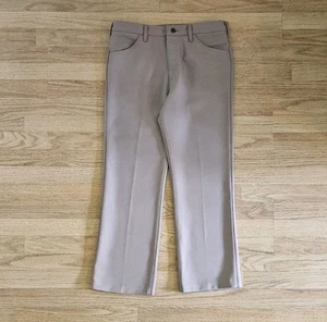 Vintage Wrangler Beige Straight Fit Trousers Men's Waist 34 Leg 29 - Picture 1 of 10