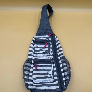 Thirty-One Sling Bag One Size grau weiß gestreift - Bild 1 von 10