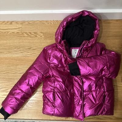 GAP KIDS, PUFFER COAT, SIZE 6-7 | Small, Hot Pink Girls Winter Coat - Image 1 of 4