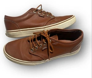 Vans Men's Atwood Leather Shoes - Brown Marshmallow, Size 9.5 M - Picture 1 of 6