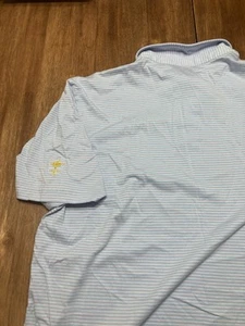 Ryder Cup Trophy - Peter Millar Summer Comfort Golf Shirt - Men's Large- Blue - Picture 1 of 11