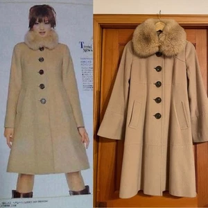 Cappotto lungo Burberry Blue Label 100% cashmere taglia 40 colore beige dal Giappone - Foto 1 di 24