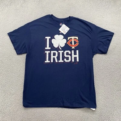 Minnesota Twins St Patricks Day I Love Irish MLB T-Shirt in Men’s Size XL NEW - Image 1 of 4