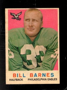 1959 TOPPS #25 BILL BARNES EXMT EAGLES *X87214