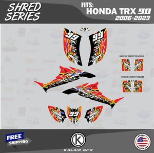 Graphics Kit for HONDA TRX90 TRX 90 (2006-2024) Shred-Red - Picture 1 of 7