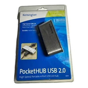 Kensington PocketHUB USB 2.0 modèle #33141 hub portable haute vitesse 4 ports - Photo 1/2
