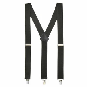 New Men/Junior 1" Adjustable Elastic Y-Back Clip on Suspenders Strong Polished C - Picture 1 of 27