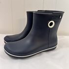 Crocs Jaunt Shorty Boots Womens 11 Rain Mud 15769 Navy Blue Rubber Waterproof