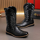 Men's Classic Durable Embroidered Western Cowboy Boots