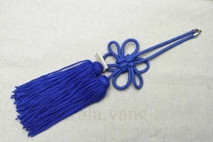 1Pcs Luxury Car Rearview Mirror Charms Good Luck Blue Chinese Knot Hang Vip Gift - Picture 1 of 10