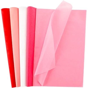100 Sheets Valentine's Day Tissue Paper Red Pink Wrapping Paper for Valentine... - Picture 1 of 7