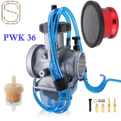 For Honda CR250 CR250M CR250R TRX250X ATC250R PWK36 Carburetor + Air Filter - Image 1 of 4