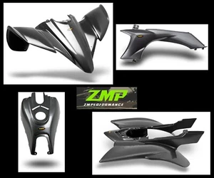 NEW YAMAHA YFZ 450 PLASTIC BLACK CARBON FIBER FRONT AND REAR FENDER COMPLETE SET - Picture 1 of 1