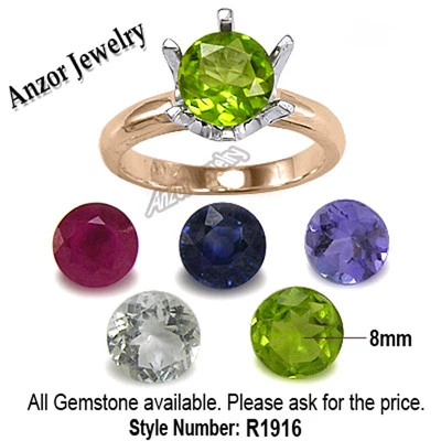 Six-Prong Knife Edge Ring Mounting in 14K Two-tone Ideal for 1.50ct. to 2.25ct.  - Image 1 of 4