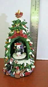 8 Zoll musikalischer WEIHNACHTSBAUM mit ROTIERENDEN PINGUINEN ~ Funktionszustand - Bild 1 von 3