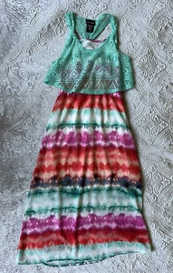 Paper Doll Mädchen Neckholder langes Batik Sommerkleid Gr. 10 - Bild 1 von 8