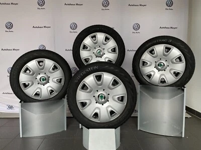 Original Skoda Stahl Winterkomplettradsatz mit Radzierblenden für Superb II - Bild 1 von 4