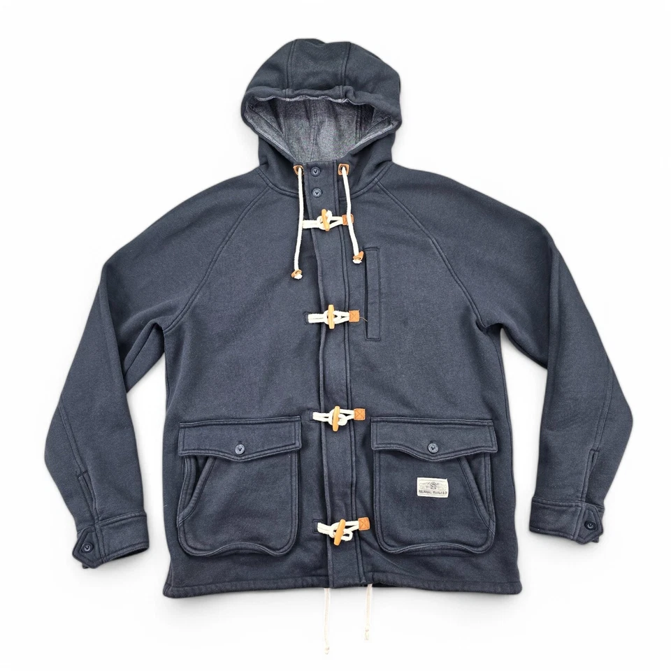 Abrigo con Capucha Vans Off The Wall Hombres XL Madera Botón Palanca Mezcla Algodón Azul Marino RARO Foto 1 de 4