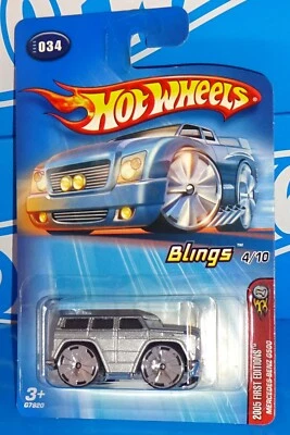 Hot Wheels 2005 First Editions Blings #34 Mercedes-Benz G500 Silver & Gray - Image 1 of 2