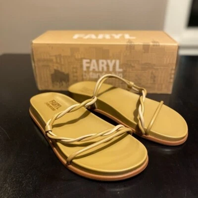 Faryl leather strappy slides / sandals in Morgan camel size 6.5 - Image 1 of 4