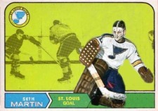 Custom made OPC like 1968-69 St. Louis Blues Seth Martin Hockey card 2
