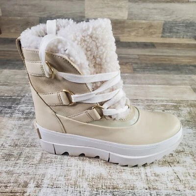 Sorel Joan Of Arctic Next Womens Snow Bootie Sz 7.5 Bleached Ceramic Sea Salt - Image 1 of 4