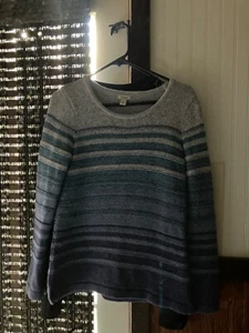 ll bean Baumwoll Pullover Streifen Blau Lavendel S - Bild 1 von 4