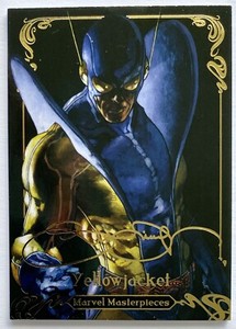 YELLOWJACKET 2018 SKYBOX MARVEL MASTERPIECES GOLD FOIL SIGNATURE SERIES #2