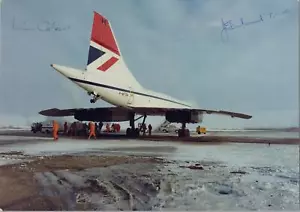 BRITISH AIRWAYS CONCORDE F-WTSA ALASKA MANUFACTURERS PHOTO BRIAN CALVERT SIGNED - Picture 1 of 2