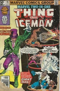 Marvel Comics Group Two-in-One The Thing and Iceman Ringmaster no 76 June 1981 - Picture 1 of 2