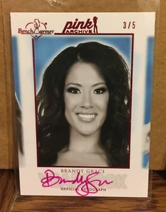 Brandy Grace 2014 Benchwarmer AUTO Pink Archives Yearbook Autograph #3/5 SP RARE - Picture 1 of 1