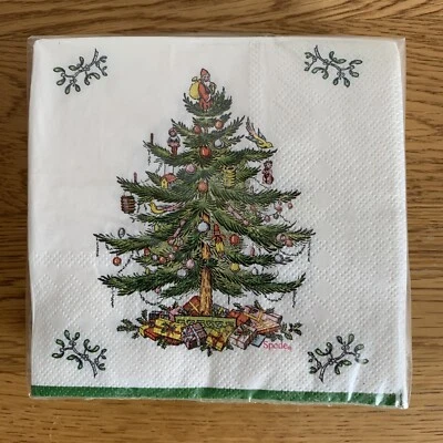Spode Christmas Tree 40 Beverage Paper Napkins - Christmas 2024 - New - Image 1 of 4