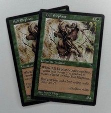 MTG Bull Elephant Visions Common Near Mint set of 2