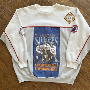 Vintage 80s Adidas Hicksville Sluggers Crewneck FLAWS PLEASE READ - Picture 1 of 19