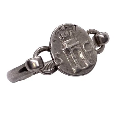 Pulsera mujer Uno de 50 UNOde50 brazalete bisagras moneda plata chapada 6,3"/16 cm Foto 1 de 4