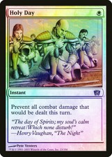 Holy Day FOIL 8th Edition HEAVILY PLD White Common MAGIC GATHERING CARD ABUGames