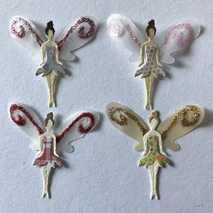 Little Sparkly Fairy Fairies with wings Magical Wild Die Cuts (card toppers) - Picture 1 of 2