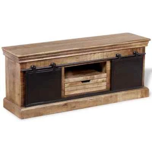 TV Cabinet Multicolor Solid mango wood 43.3 x 11.8 x 17.7 in vidaXL - Picture 1 of 10