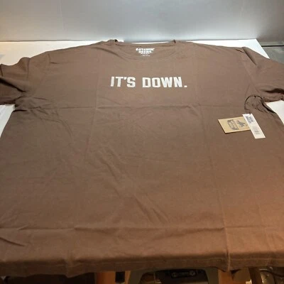 NWT Catchin Deer Short Sleeve Tee Shirt  "It's Down" Size: 3 XL Color: Brown - Image 1 of 4