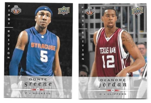 Lot of 2 2008-09 Upper Deck First Edition Rookies Donte Greene DeAndre Jordan - Picture 1 of 2