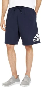 Adidas Big Logo Fleece Shorts Legend Size S - Picture 1 of 1
