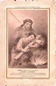 Jesus Religious Card Vintage French Humble Hope Triumphs - Picture 1 of 4