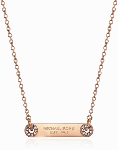 Michael Kors MKjx6384791 collana catena colore IP oro rosa nuova