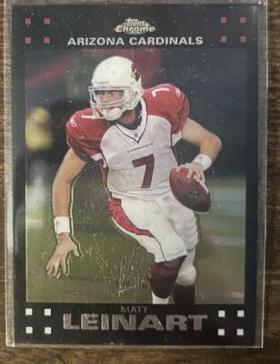 2007 Topps Chrome Refractors Arizona Cardinals Football Card #TC1 Matt Leinart - Image 1 of 2