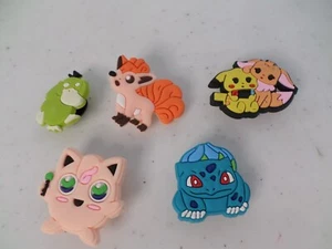 POKEMON Croc JIBBITZ Charms Lot of 5 Pokemon Pikachu Eevee Psyduck Vulpix Jiggly - Picture 1 of 4