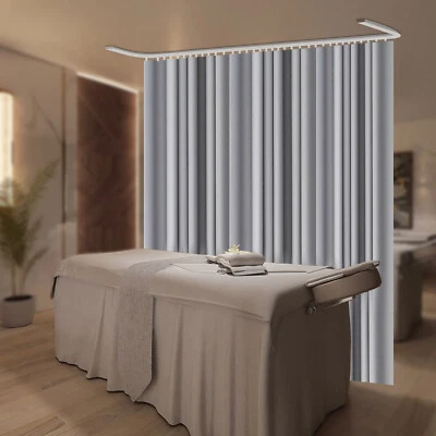 Sistema de rieles de cortina flexibles 6-9 pies juego de rieles de cortina de montaje en techo de alta resistencia Foto 1 de 4